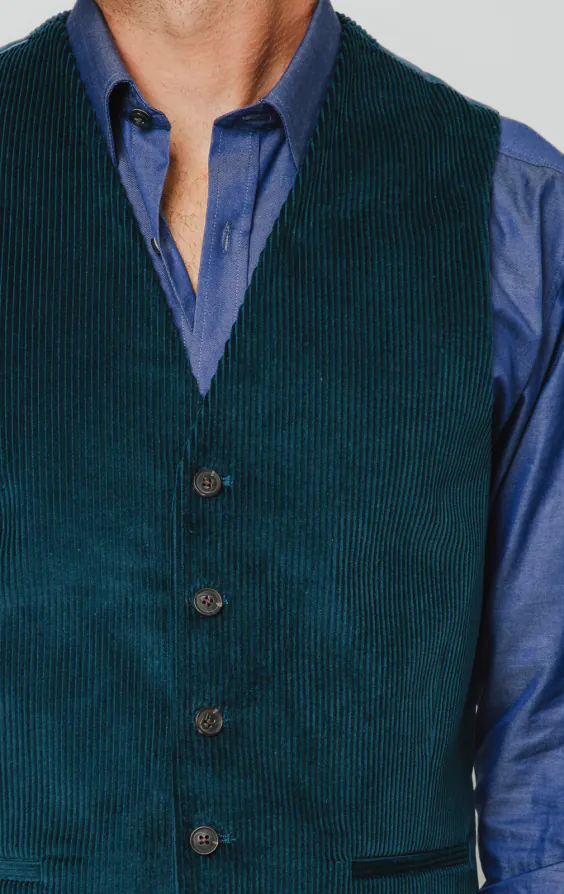 Teal Corduroy Vest - photo 1