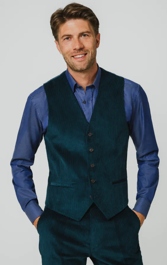 Teal Corduroy Vest