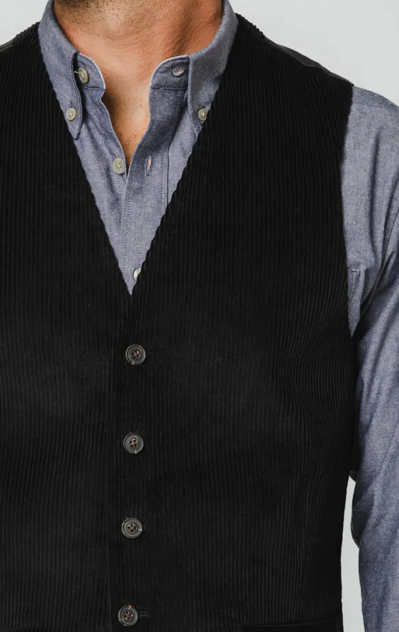 Black Corduroy Vest - photo 1