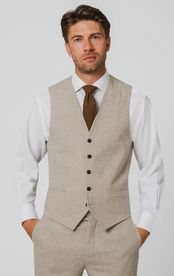 Stone Donegal Tweed 3 Piece Suit - photo 5 Stone Donegal Tweed 3 Piece Suit - photo 5