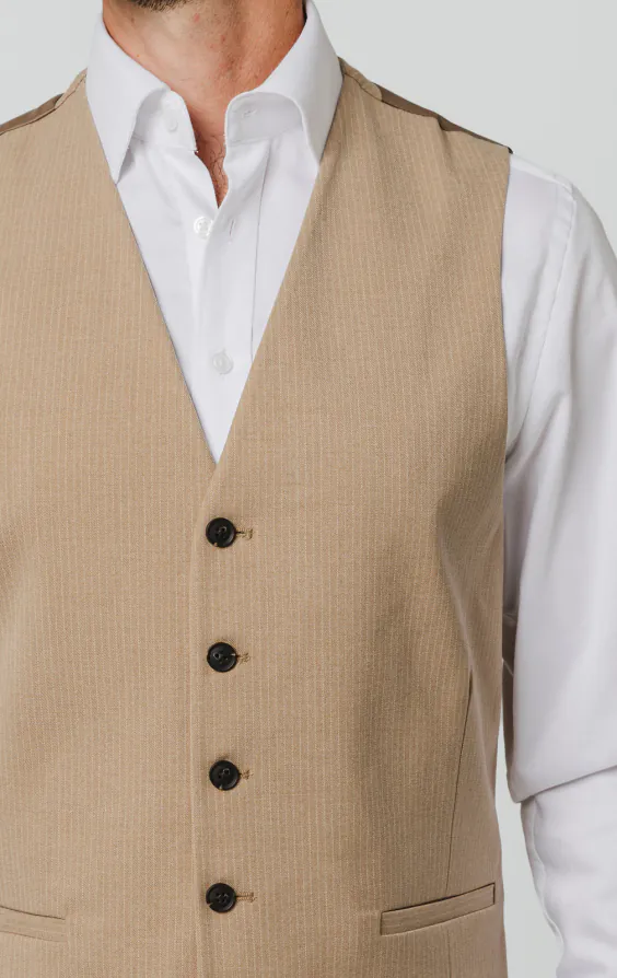 Camel Pinstripe Vest - photo 1 Camel Pinstripe Vest - photo 1
