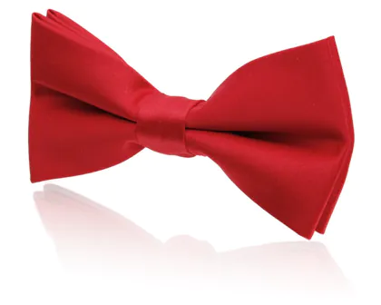 Boys Pre-Tied Red Poly Bow Tie