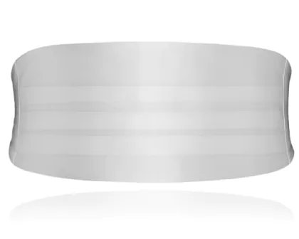 Boys White Silk Cummerbund
