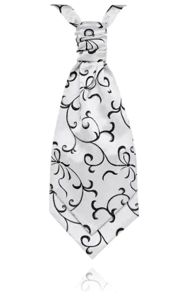 Boys Black Bow Polyester Jacquard Cravat
