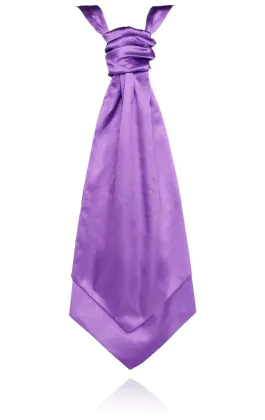 Boys Purple Poly Satin Cravat