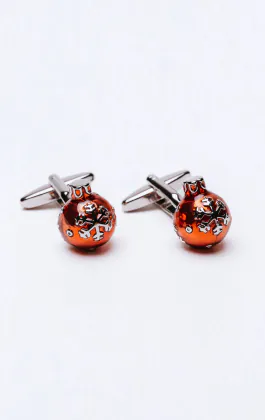 Red Christmas Bauble Cufflinks