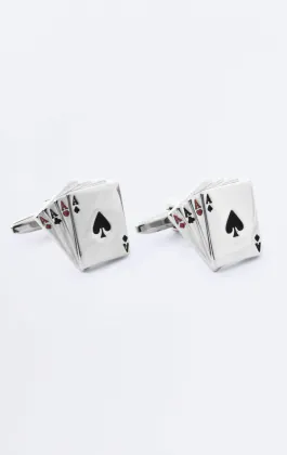 Aces Playing Card Cufflinks