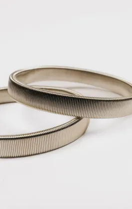 Silver Colored Shirt Armbands