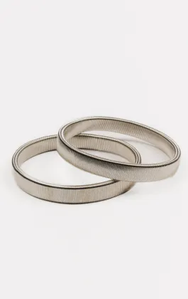 Silver Colored Shirt Armbands