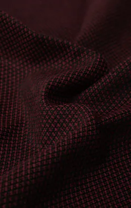 Burgundy Weave Handkerchief