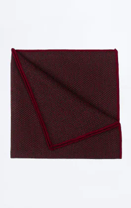 Burgundy Weave Handkerchief