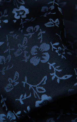 Navy & Blue Floral Handkerchief