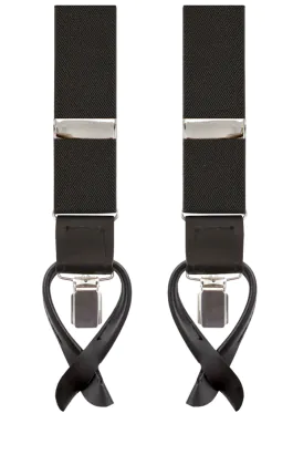 Luxury 2-in-1 Black Suspenders - 35mm