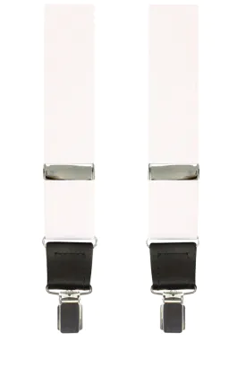 Luxury 2-in-1 White Suspenders - 35mm