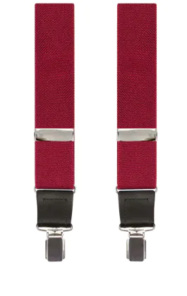 Luxury 2-in-1 Burgundy Suspenders - 35mm