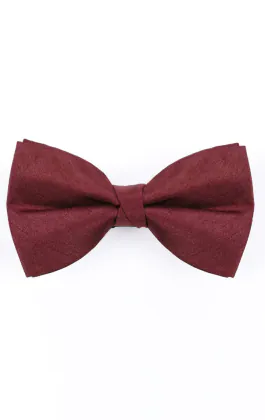 Burgundy Poly Dupion Bow Tie