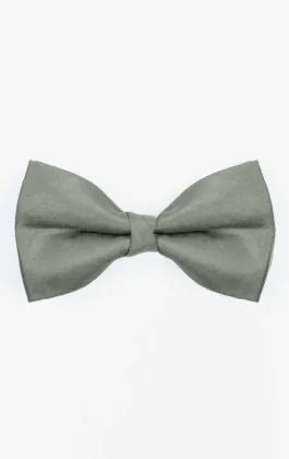 Silver Poly Dupion Bow Tie