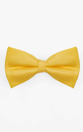 Yellow Poly Dupion Bow Tie