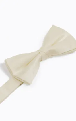 Ivory Poly Dupion Bow Tie