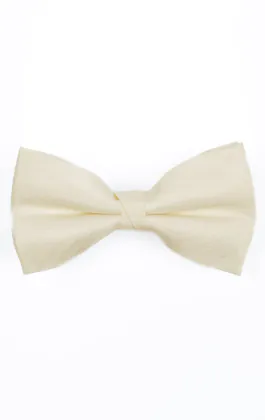 Ivory Poly Dupion Bow Tie