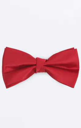 Red Poly Bow Tie (Pre-Tied & Self-Tie)