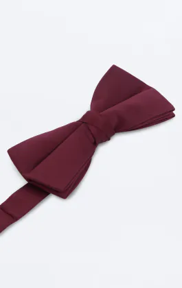 Big & Tall Pre-Tied Burgundy Bow Tie
