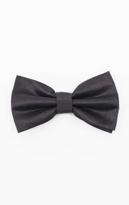 Dark Gray Dupion Bow Tie