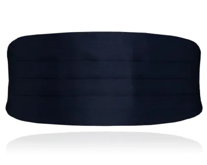 Boys Navy Blue Poly Cummerbund