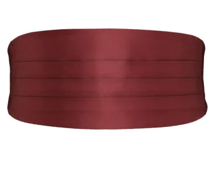 Burgundy Poly Cummerbund-Regular