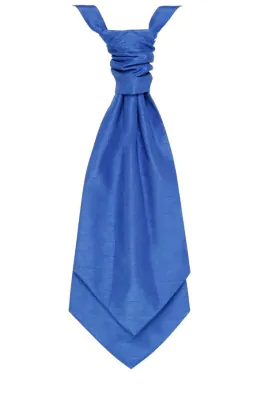 Pre-Tied Royal Blue Poly Dupion Cravat