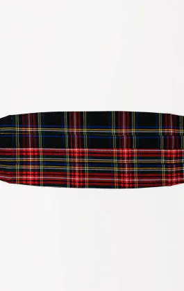 Navy Blue Tartan Cummerbund