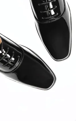 Classic Boys Black Tuxedo Shoes
