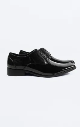Black Contemporary Oxford Tuxedo Shoes