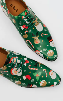 Green Santa & Friends Christmas Novelty Shoes