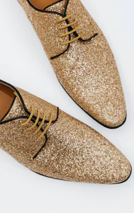 Gold Glitter Shoes