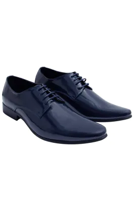 Blue Patent Contemporary Tuxedo Shoes