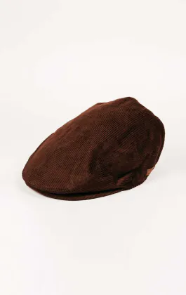 Brown Classic Corduroy Flat Cap