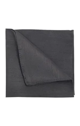 Dark Gray Dupion Handkerchief