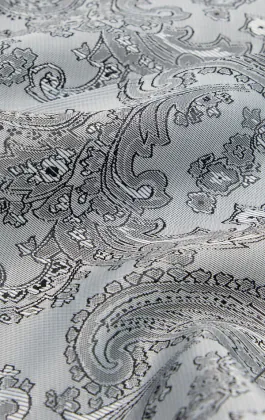 Gray Paisley Handkerchief