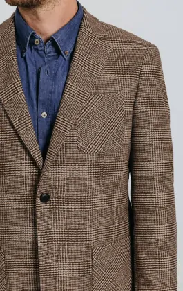 Brown Prince of Wales Tweed Jacket | Dobell