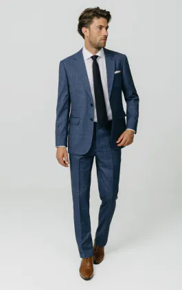 Blue Check Suit Jacket