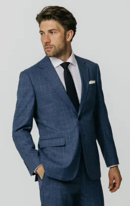 Blue Check Suit Jacket