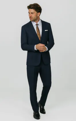 Blue Weave Suit Jacket