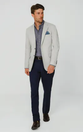 Light Gray Cotton Twill Jacket