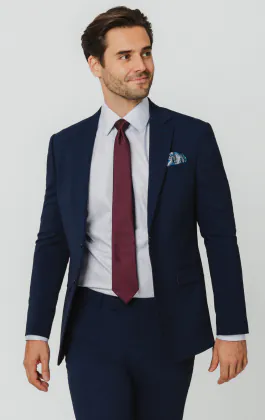 Blue Slim Fit Suit Jacket