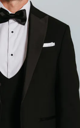 Black Dinner Jacket with Peak Lapel