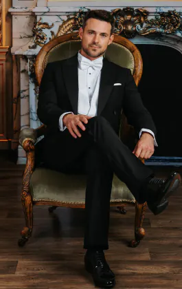 100% Wool White Tie Jacket