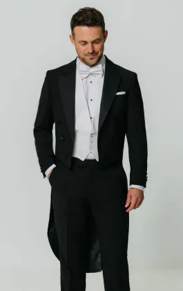 100% Wool White Tie Jacket