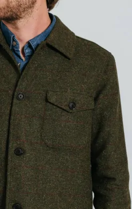 ジャケット・アウター mlvince check tweed shirts green ジャケット・アウター mlvince check tweed shirts green Olive Tweed
