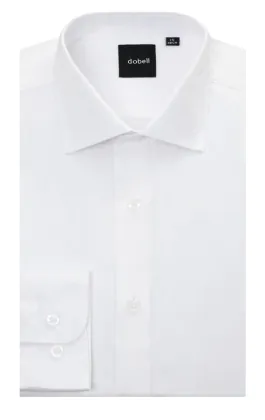 Dobell White Shirt with Classic Collar